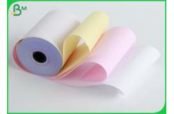 China 50g White blue Pink 3 Part Carbonless Paper For Making Invoice Pad supplier