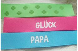 China 16MM Double Sided Smooth Screen Printed Labels Custom Printed Fabric For Doll supplier