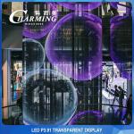 Aluminum Alloy 16 Bit Transparent LED Display , SMD2020 LED See Through Screen