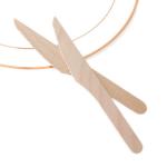 Custom 16cm Disposable Wooden Utensils Biodegradable Cutlery  Knives