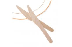 China Custom 16cm Disposable Wooden Utensils Biodegradable Cutlery  Knives supplier