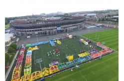 China Race Wipeout Course Inflatable Tunnel , Rental 5k Inflatable Obstacle Course supplier