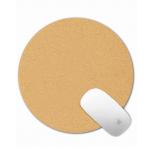 Dia 21cm Round Cork Mouse Pads Biodegradable Antiskid Custom LOGO for sale