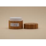 30g 50g Cosmetic Cream Containers With Bamboo Material Outside PP Plastic Inner for sale