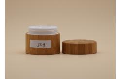 China 30g 50g Cosmetic Cream Containers With Bamboo Material Outside PP Plastic Inner supplier