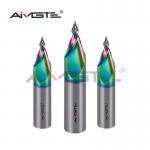 60 Degree Engraving Endmill 2 Flutes CNC End Mill Customized With DLC Coating for sale