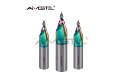 China 60 Degree Engraving Endmill 2 Flutes CNC End Mill Customized With DLC Coating supplier