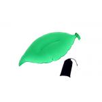 Green Inflatable Travel Pillow Memory Foam Material With Storage Bag