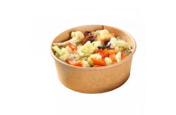 China Custom Printed To Go salad Noodle Takeaway Craft Paper Bowls Disposable 16Oz supplier