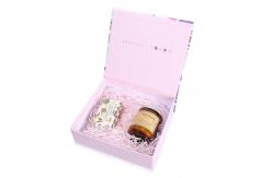 China Cardboard Perfume Packaging Box Custom Pink And White Box For Women supplier