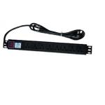 Black 220VAC Surge Protector Plug , 8 Outlet Power Strip Metal Home Use for sale