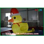 RGB Led Lighting Yellow Duck Inflatable Model With Blower For Event ROHS