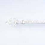 25mm Roman Head Curtain Rod Kits Two Bracket White Crack for sale