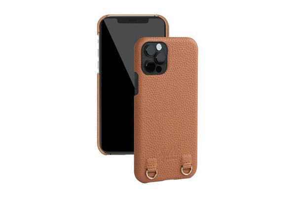 Leather PC Material Protective Iphone Case With Detachable Strap ODM