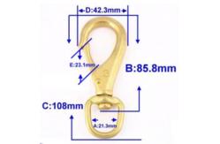 China Heavy Duty Solid Brass Snap Hook Swivel Bolt Snaps Spring Release supplier