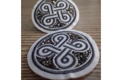 China Imitation Diamond Custom Embroidered Patches With Fashion Design supplier