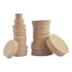 Agglomerated Tapered Cork Stopper DIY Candle Glass Jar Cork Lid ISO9001 for sale