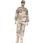 Desert Camouflage Tactical Uniform ACU Military Uniform Set Jacket And Pants In TC 65 35 Ripstop Fabric 230GSM For Army Uses for sale