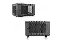 China Mesh Door Wall Mount Rack Enclosure Server Cabinet With Adjustable Mounting Rails supplier