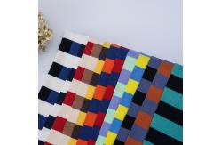 China Striped Cotton Interlock Knit Fabric Combed Breathable Stretch Texture supplier