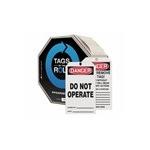 PVC Danger Safety Lockout Tags Black - White Durable Cardstock Tag Signs for sale