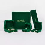 Private Label PU Velvet Necklace Gift Box , Luxury Jewelry Packaging Gift Box for sale