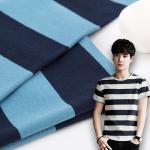 Durable And Skin-Friendly Healthy Breathable Striped Knit Fabric For T-Shirt for sale