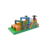 Jugle Theme Animal Rhino Inflatable Obstacle Course With Palm for sale