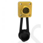 M19 Connector 9pin Yellow 5A Solder Overmolded Aluminum Alloy Shell Nylon IP67