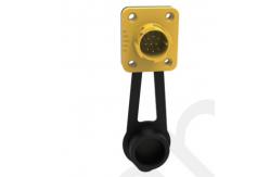 China M19 Connector 9pin Yellow 5A Solder Overmolded Aluminum Alloy Shell Nylon IP67 supplier