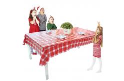 China Custom 54x108 LDPE Plastic Disposable Table Cloths supplier