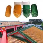 Durable Chinese Temple Clay Tiles Glazed Ceramic Roof Tile Figures Dragon Design for sale