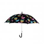 19 Inchx8k Pongee 190T Kids Folding Umbrella With Plastic J Handle for sale