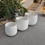 Modern Fiber Cement Pot Frost Resistant And Character Design For Plants