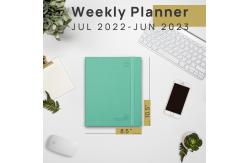 China FSC Softshell A4 Weekly Planner 2023 2023 Black And White Inner Page supplier