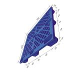 1250X1050 Warehouse Plastic Pallet Recyclable PE ISO9001 For Supermarket for sale