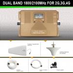Dual Band 1800/2100MHz 2G/3G/4G Signal Booster with LCD Display