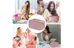 China Leather Waterproof Multifunctional Makeup Bag With Handle And Divider For Women supplier