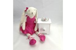 China Custom Stuffed Animal Toy Baby Comforter Plush Bunny Wearing Dress ODM OEM supplier