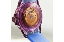 China Lab-Grown Gray-Violet Sapphire Watch Case Customize Luxury Scratch Resistant supplier