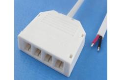 China White / Black LED Cabinet Junction Box 2.54 Port Halogen Connector supplier