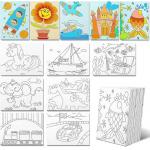 DIY Coloring Pre Printed Canvas Pre Stenciled Painting Kits For School Classroom Activities for sale