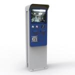 Outdoor In Line ETCP Petrol Parking Lot Payment Kiosk 17 Inch TFT LCD Touch Screen for sale