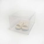 Magnetic Thickened Transparent Shoe Box , Side Open Door Stackable Shoe Bin for sale