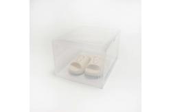 China Magnetic Thickened Transparent Shoe Box , Side Open Door Stackable Shoe Bin supplier