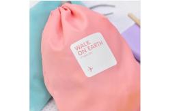 China Folded Polyester Fabric Drawstring Bag Mini Gift Pouch Shoes Pocket Storage Pouch supplier