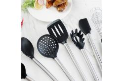 China 9 Pieces SS Handle Silicone Non Stick Utensils Set Lead Free supplier