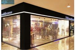 China 4000mm Width 16mm Tube Security Transparent Rolling Shutters supplier