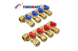 China High Performance Brass Pex Manifold 2 - 12 Way Water Plumbing Manifold supplier