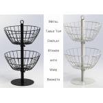 2 Baskets Metal Table Top Display Stands for sale